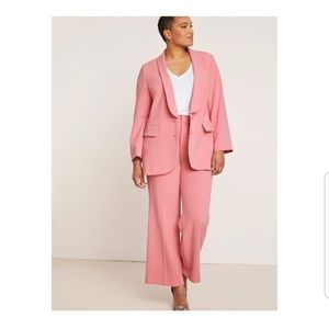 Eloquii Pink Blazer With Flared Trousers